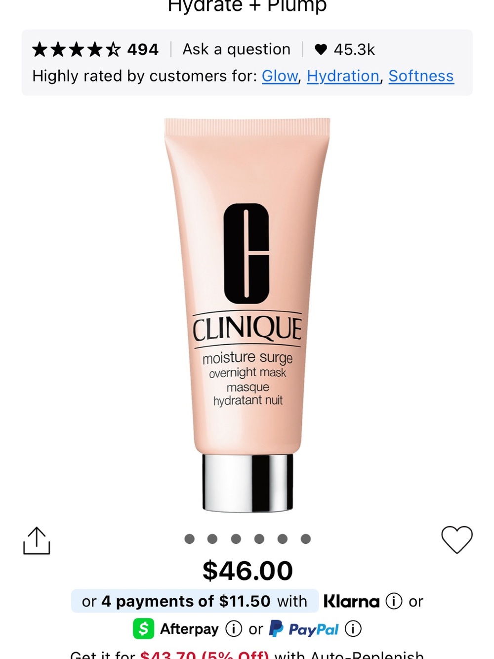 Clinique Moisture Surge Overnight Mask